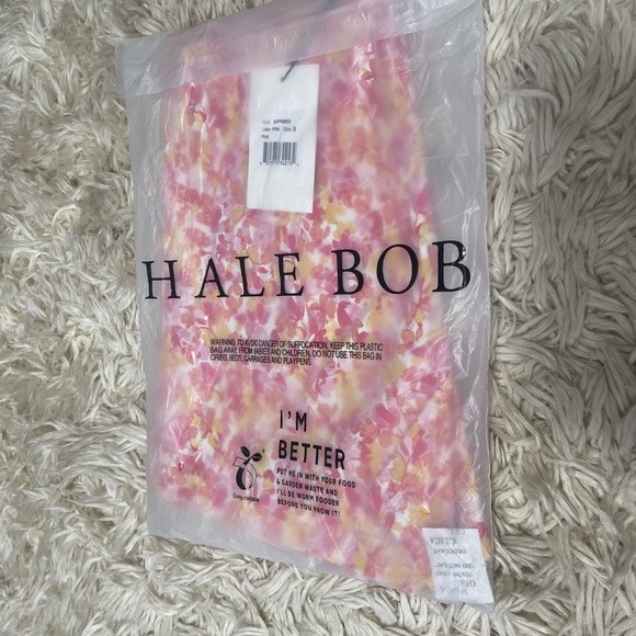 Hale Bob Pink and Yellow High Waist Women Shorts - Picture 2 of 8